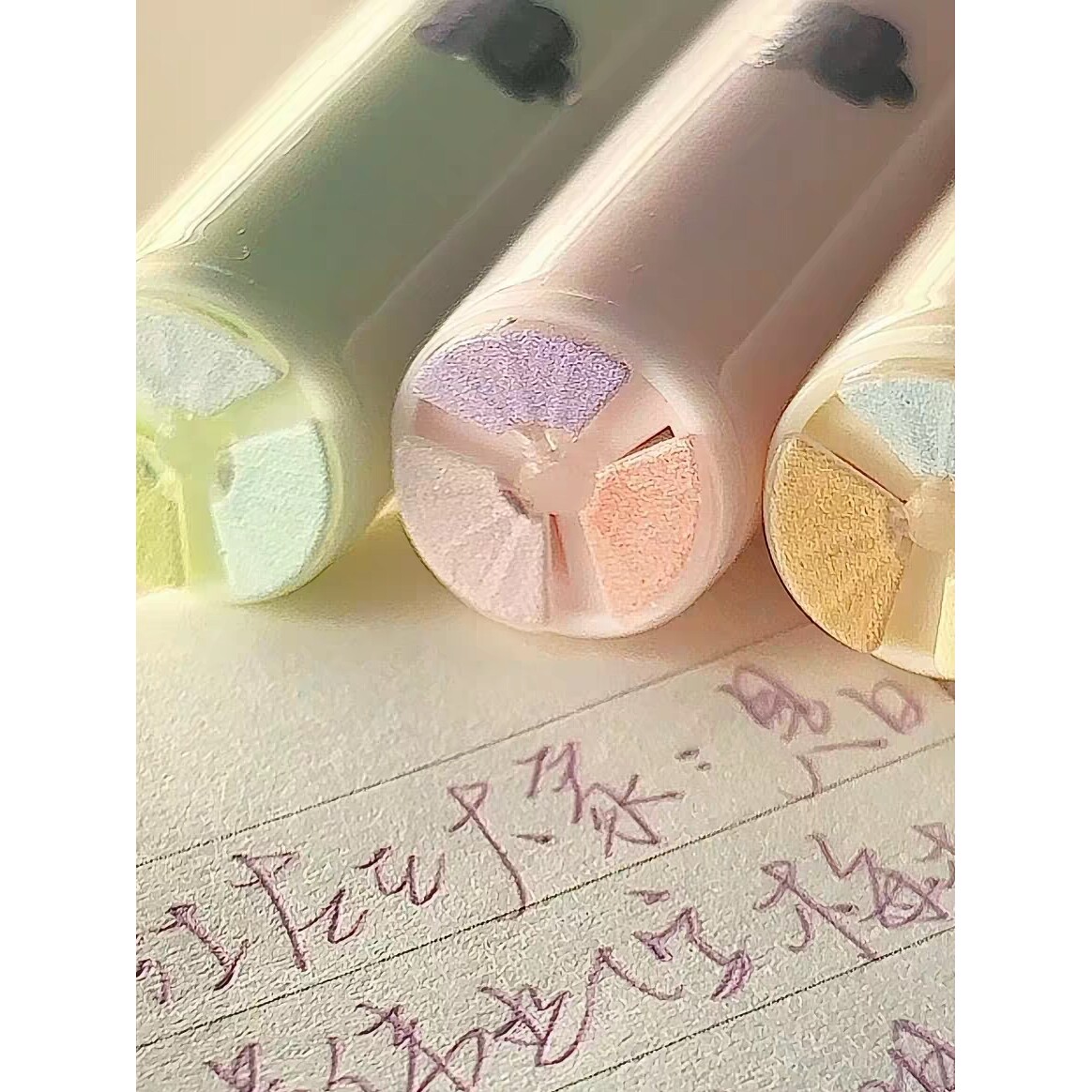 凡物象花漾三色堇模块笔ins高颜值学生标记三合一旋转多色中性笔