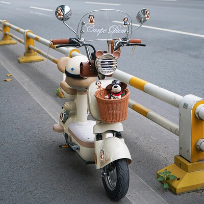 爱玛元宇宙pro装饰小配件电动车可爱配饰改造挂钩挡风板挂包把套