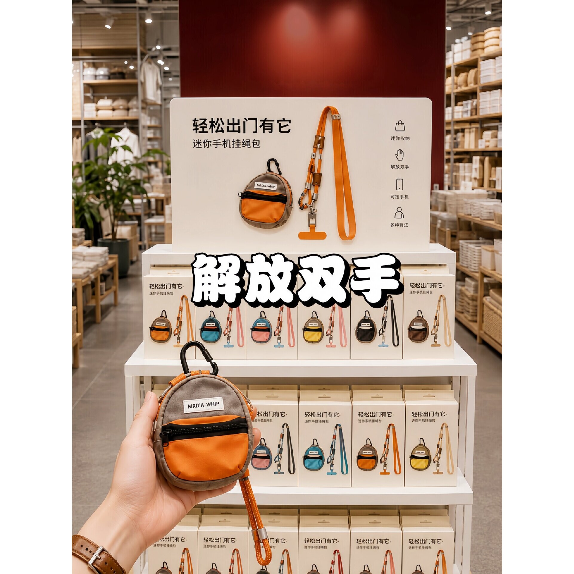 手机斜挎挂绳可背带小包户外不勒肩防丢超好看独特手机链2026新款