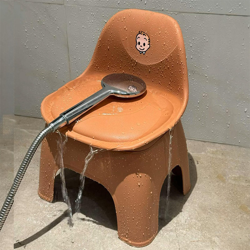 【浴室好物】浴室洗澡凳卫生间专用凳子孕妇淋浴凳防滑矮凳靠背椅,住宅家具,矮凳,淘宝优惠券,粉丝福利购,淘宝优惠卷