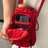 蝴蝶结斜跨手机包女轻便旅行包包女款 户外爬山水壶包运动骑行包包