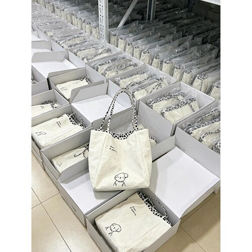 双面托特包大容量女通勤单肩包上班杂物小拎包大学生上课帆布包