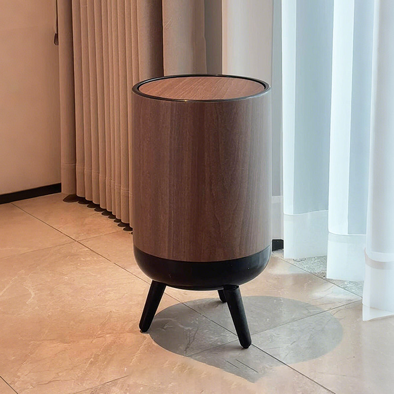 中古风垃圾桶家用客厅轻奢高档带盖卫生桶高颜值大容量双层废纸篓