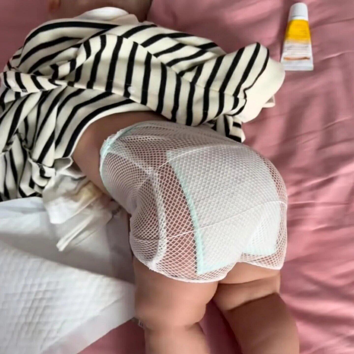 婴儿介子网兜网眼尿布兜可水洗宝宝尿布裤夏季透气网裤新生布尿裤