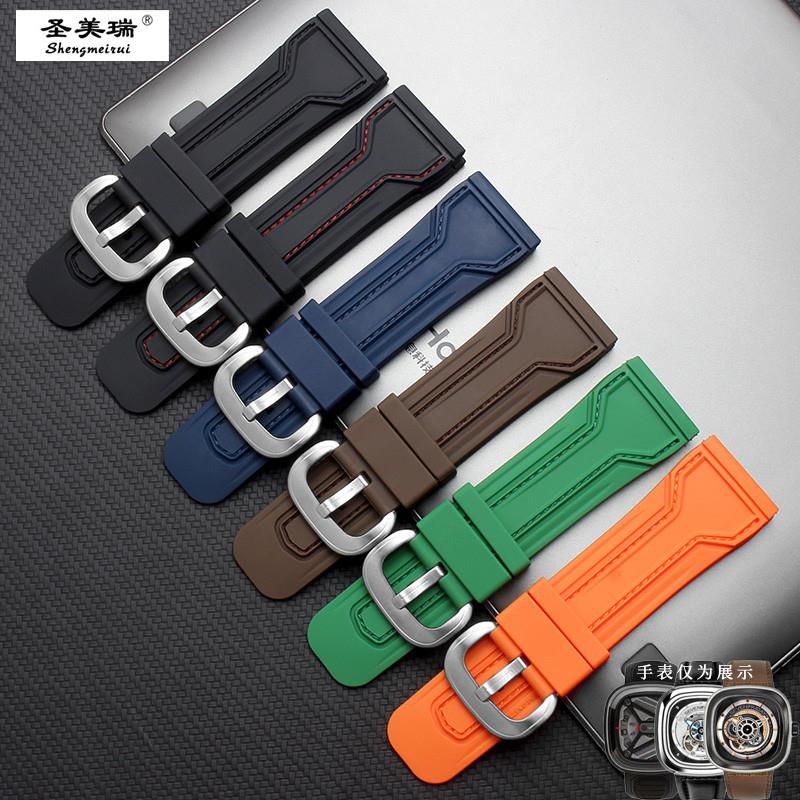 适用原装七个星期五手表男M2橡胶腕表28mmSevenfriday硅胶表带P3C
