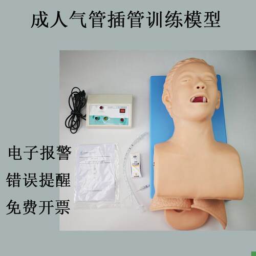 实训人体气管插管训m练模型带电子牙齿报警成人急救训练教学模具