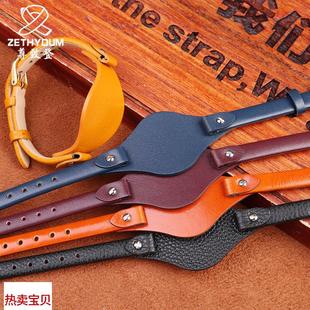 适用原装U型真皮手表表带fossil化石ES2830ES3199ES3468ES37428mm