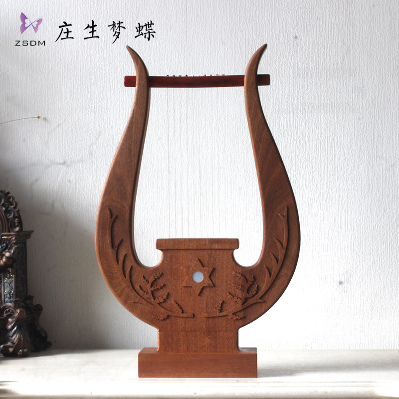 庄生梦蝶/希腊阿波罗竖琴10音里拉琴艺术摆件高级感小众莱雅琴