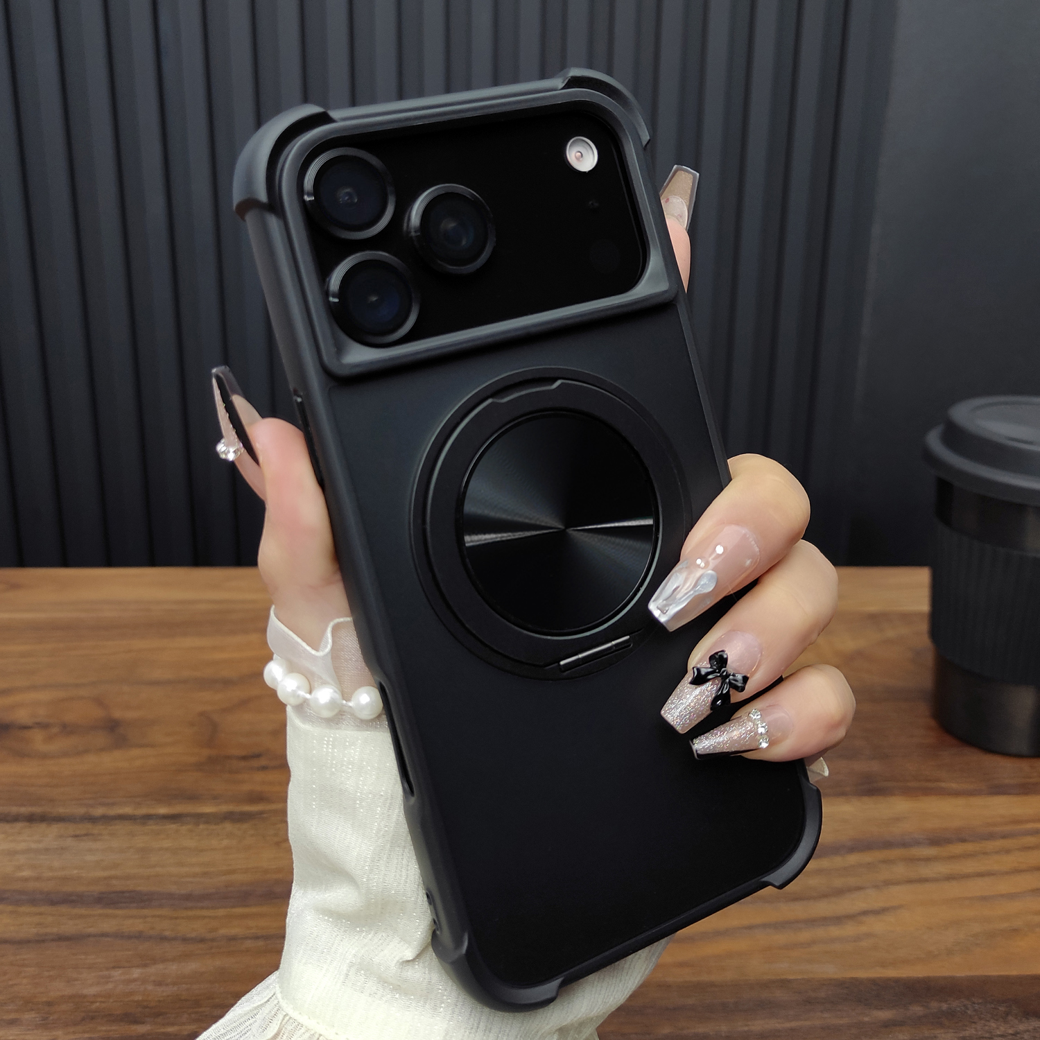 苹果17气囊防摔旋转支架手机壳