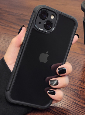 适用苹果15手机壳iphone14PROMAX镜头全包mini透明XSMAXR防摔13防滑12全包11