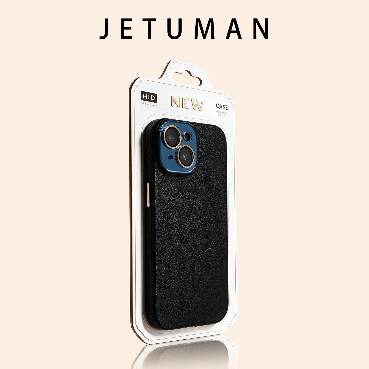 适用苹果18ProMax手机壳iPhone17磁吸充电16Plus皮纹防滑15防摔硅胶14自带镜头膜13深空黑12保护套网红E60