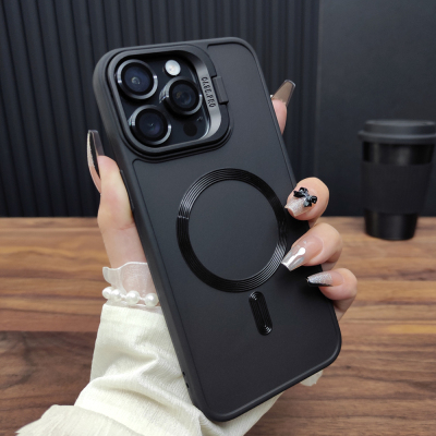 苹果16ProMax磁吸支架防摔手机壳