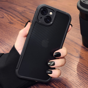 适用苹果15手机壳iphone14PROMAX镜头保护mini碳纤维XSMAX防摔13防滑XR12防指纹11