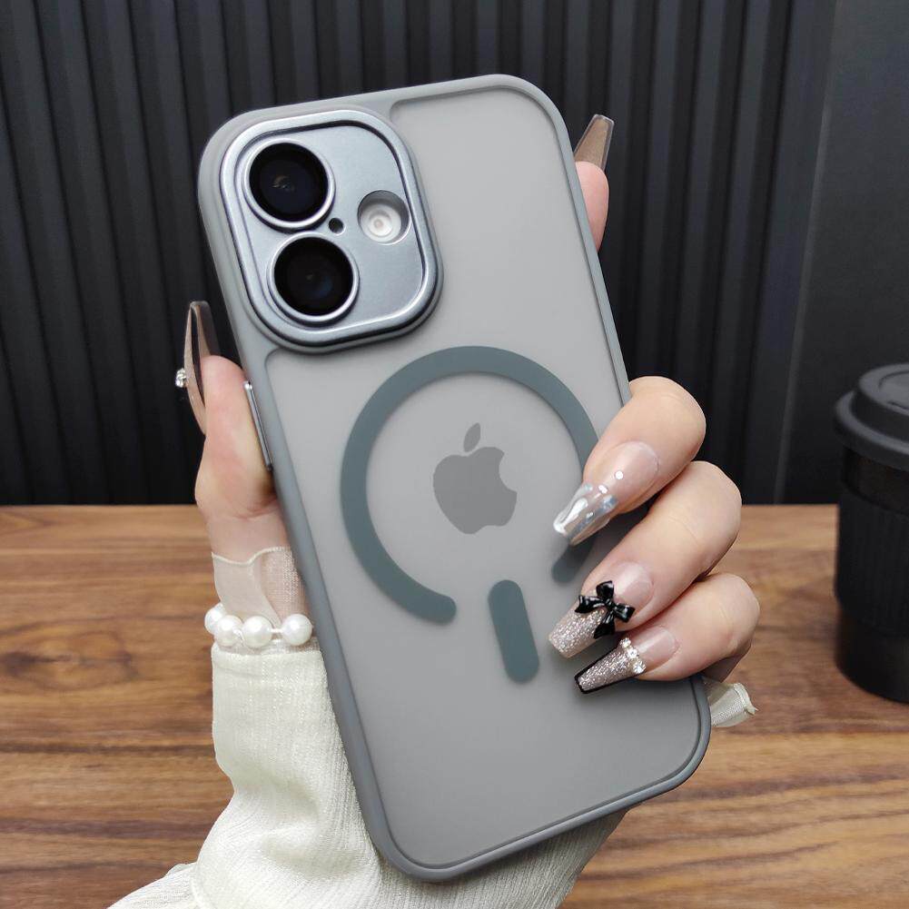 适用苹果17手机壳iPhone16ProMax自带镜头膜14Plus肤感磨砂13磁吸充电12超薄全包15保护套11个性B68