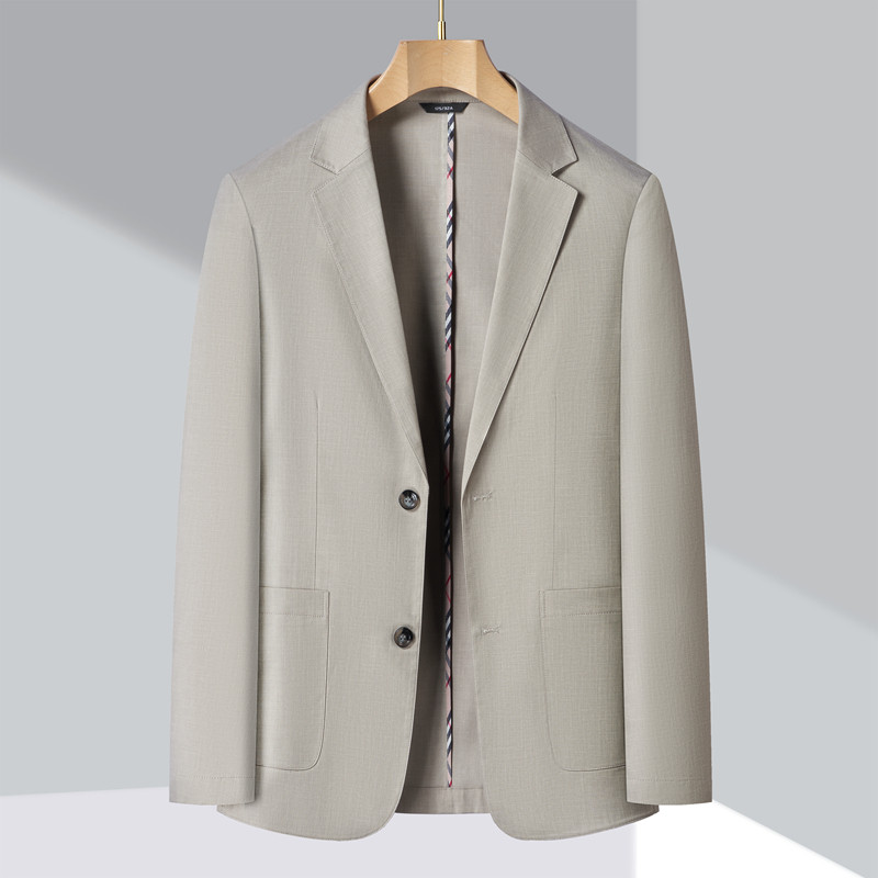 轻奢商务休闲西服外套男春秋单衣灰色单西商务风正装上衣长袖夹克,男装,休闲西服,淘宝优惠券,粉丝福利购,淘宝优惠卷