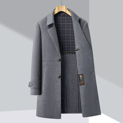 轻奢长款羊毛呢子大衣