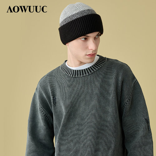 AOWUUC新款羊毛针织帽子