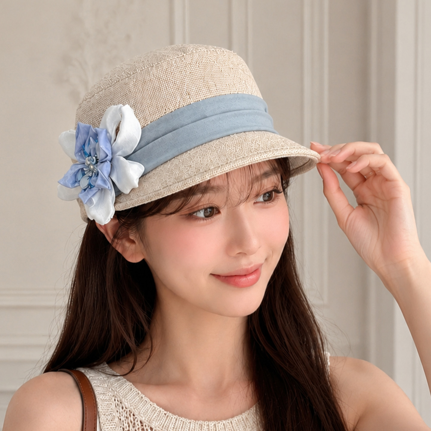 法式优雅夏季防晒显脸小女士盆帽