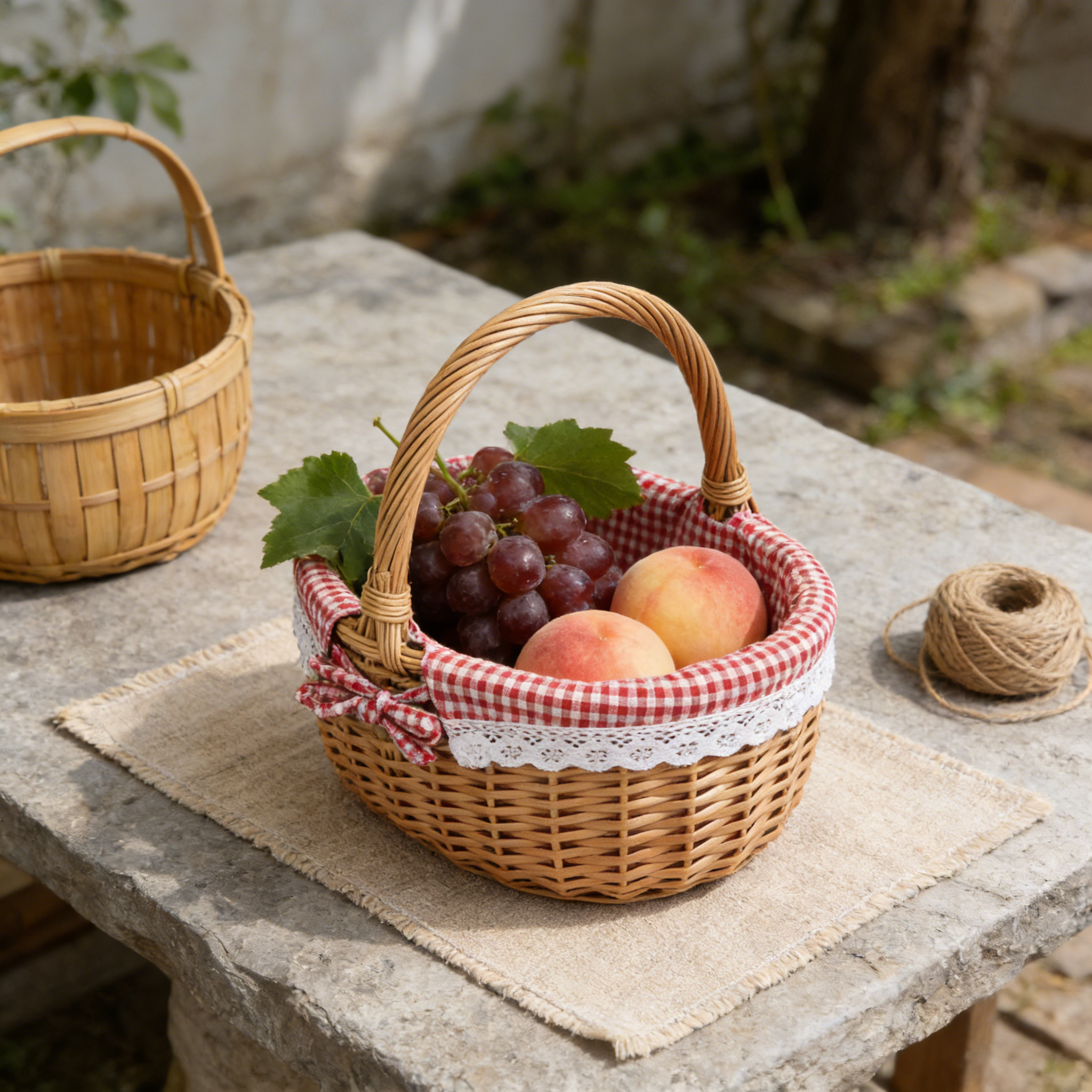 纯手工洗澡露营网红加厚收纳篮蔬菜篮鸡蛋篮竹编真藤编零食手提篮,收纳整理,脏衣篮,淘宝优惠券,粉丝福利购,淘宝优惠卷
