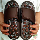 按摩拖鞋 脚底穴位按摩器磁疗防滑加厚软底男女室内养生揉捏足疗鞋