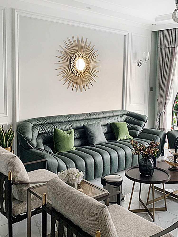 1欧式太阳挂钟轻奢装饰壁挂餐厅墙面铁艺装饰镜背景墙美式玄关镜在类目 家居饰品, 壁饰中 - 来自Buy2taobao.com提供专业的淘宝代购服务