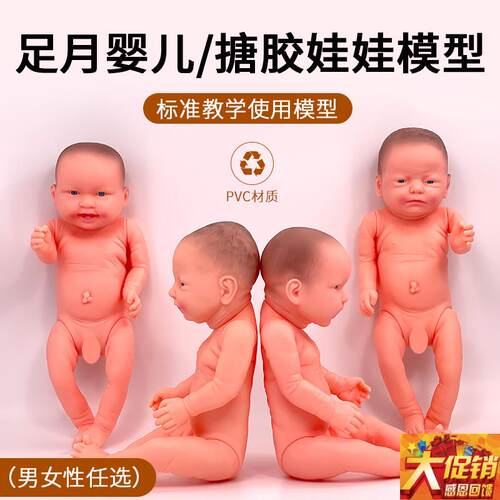 全软胶仿真娃娃婴k儿月嫂家政培训宝宝洗澡橡胶新生儿模型教具玩