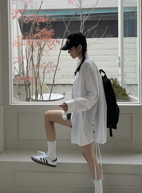 白色黑色袜子女韩国竖条纹棉质中筒袜ins四季款学院风简约堆堆袜