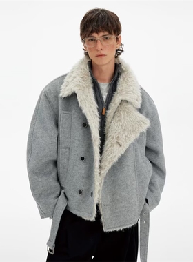 秋冬2025男女夹克保暖冬季新款翻领宽松情侣夹克复古时尚上衣潮