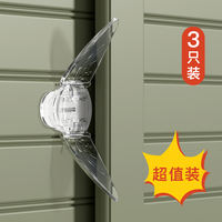 Sliding door, children's safety lock, wardrobe anti-opening lock, cabinet door anti-cat lock, door stopper, fixed snapper, sliding door lock thumbnail 3