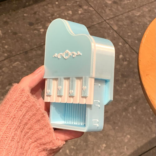 水蓝钢琴豆铲diy不卡豆丝滑收纳