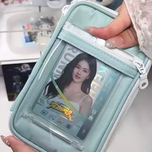 薄荷绿烧饼痛包大容量笔袋收纳