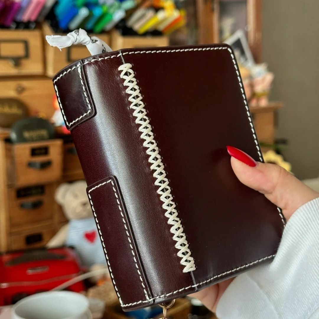 复古棕色活页本手帐本记事本便携