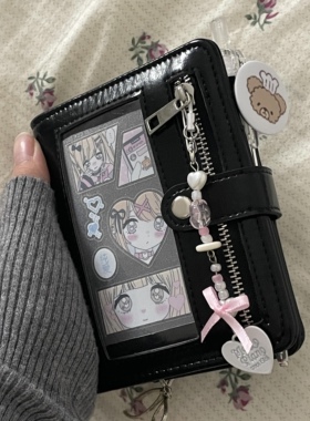 韩系新款简约黑色m5手账活页本皮质可拆卸高颜值便携记事本笔记本