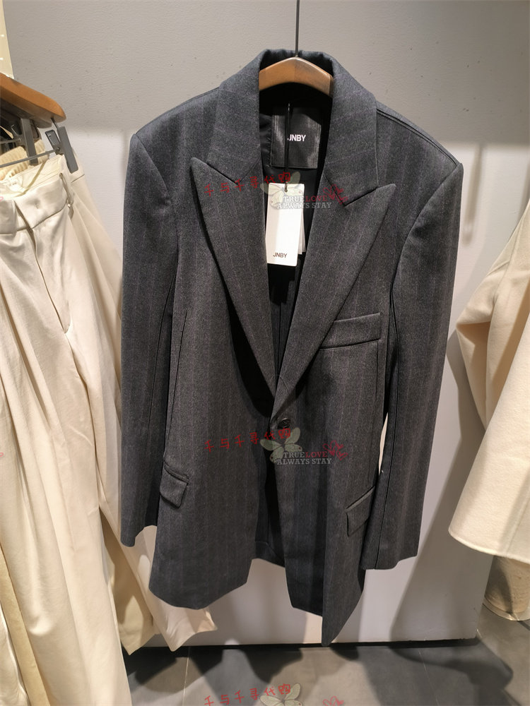 现货 JNBY/江南布衣专柜正品2023秋 毛呢大衣修身西装5N9712000