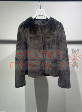 LESS女装国内正品代购 2025冬季 时尚2P0A17870短款外套皮草12995