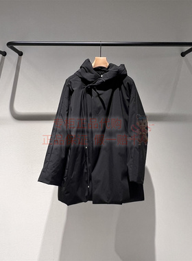 速发商场同款LESS2025冬连帽轻盈保暖白鸭绒羽绒服 2PAC15050系带