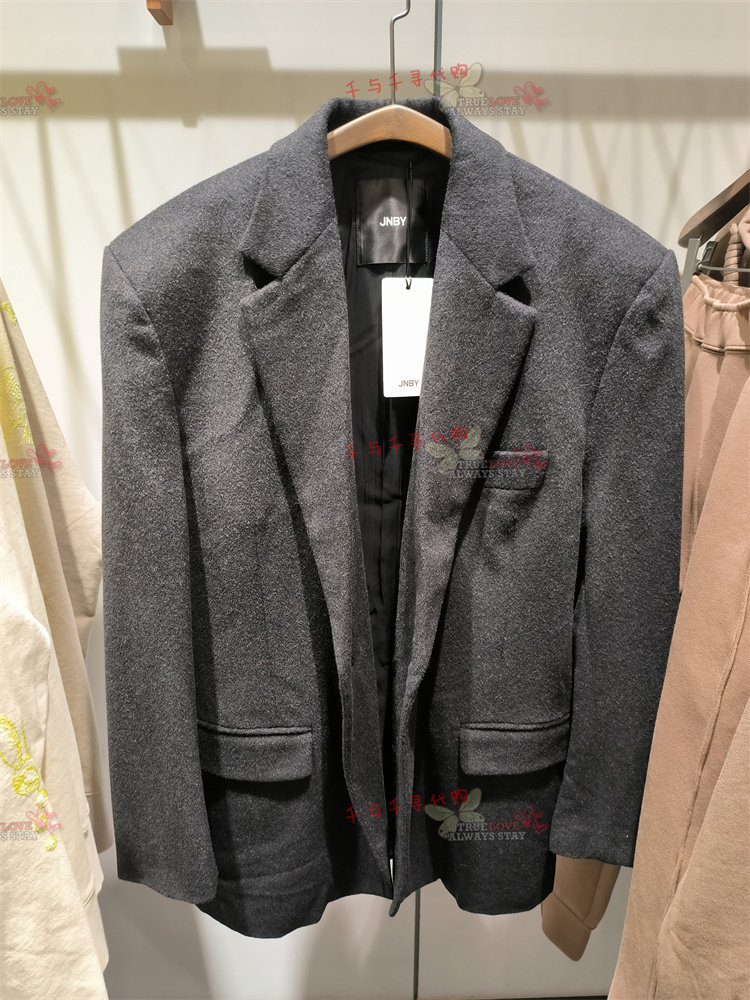 现货JNBY江南布衣2023冬专柜正品休闲毛呢西服外套5N0711850 2995