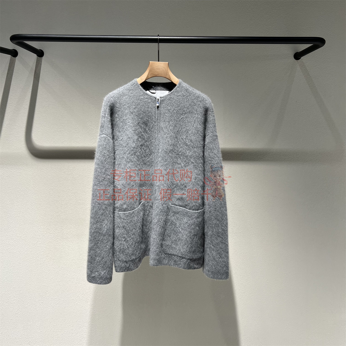 中长开襟针织羊毛衫商场同款