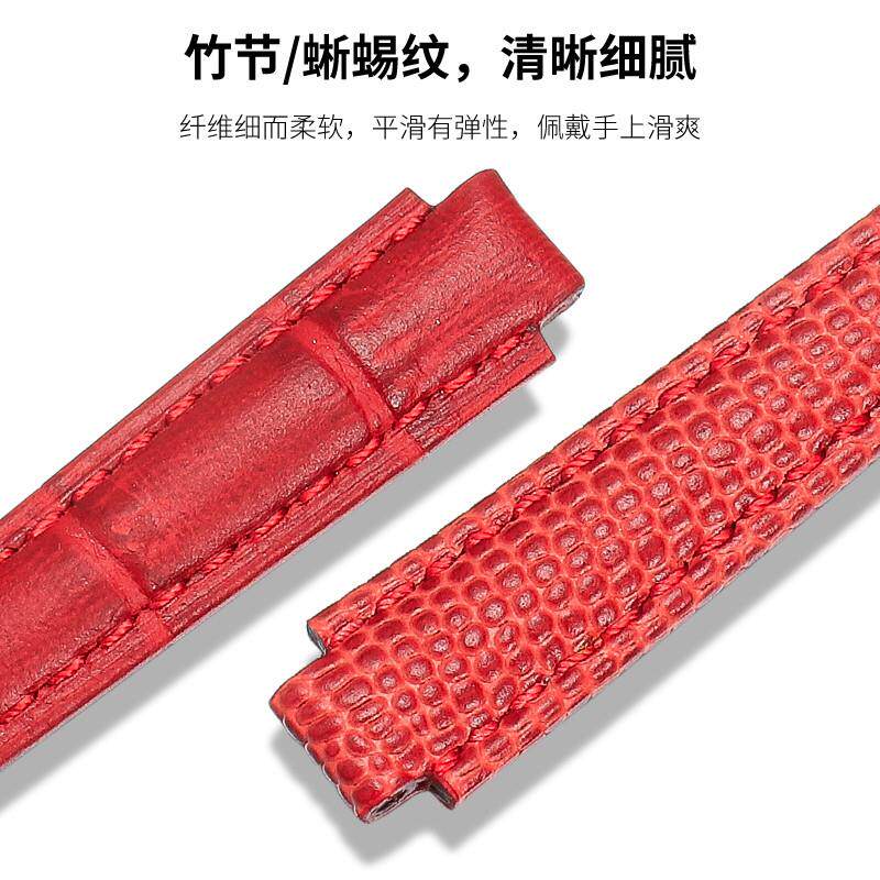 代用Casio卡西欧真l皮表带SHE-40293034GL女款凸口手表带配件8mm