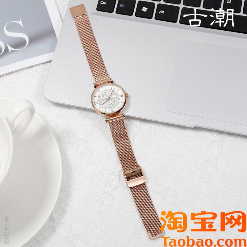 米兰精钢表带适配阿玛尼钢带AR192619251909满天星Y摩天轮女表链