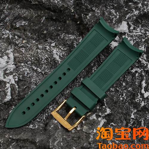 适配劳力士绿水鬼欧米r茄海马精工氟橡胶表带男女橡胶手表带配件