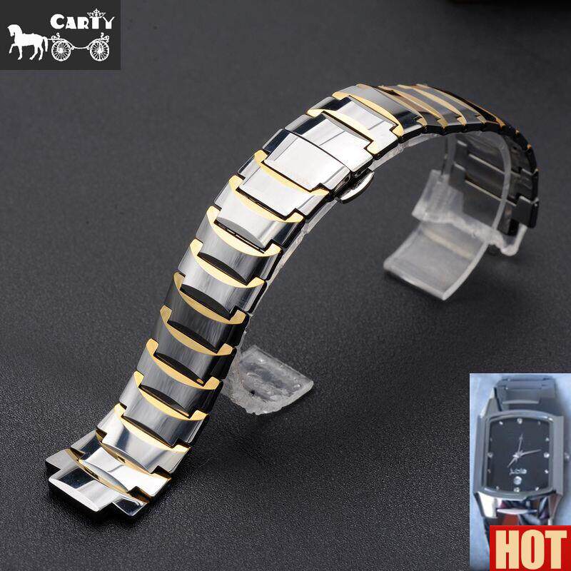 arty钨钢手表带 乌钢 表链 21mm H13.5mm 凸 钨钢带 男