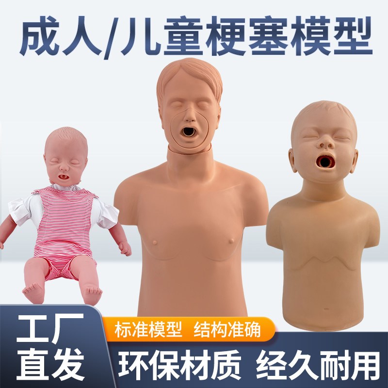成人/儿童海姆立克模型幼儿窒息婴儿梗K塞训练海氏急救培训教具