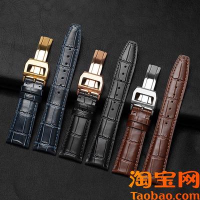 适用万国表带真i皮原装款iwc柏涛菲诺葡萄牙七计时飞行员手表带男