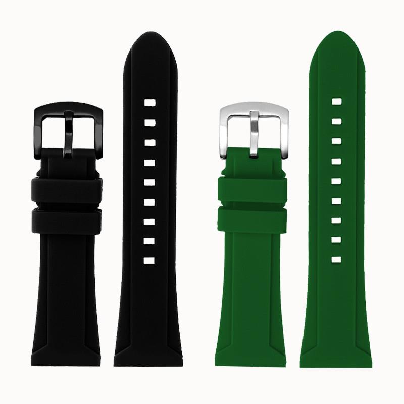 适用Panerai沛纳海手表pam00984/9H85潜行系列硅胶手表带男24mm