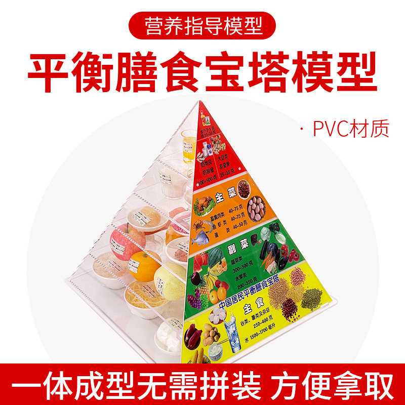 2022b新版膳食宝塔中国居民膳食平衡宝塔食物金字塔营养食物模型