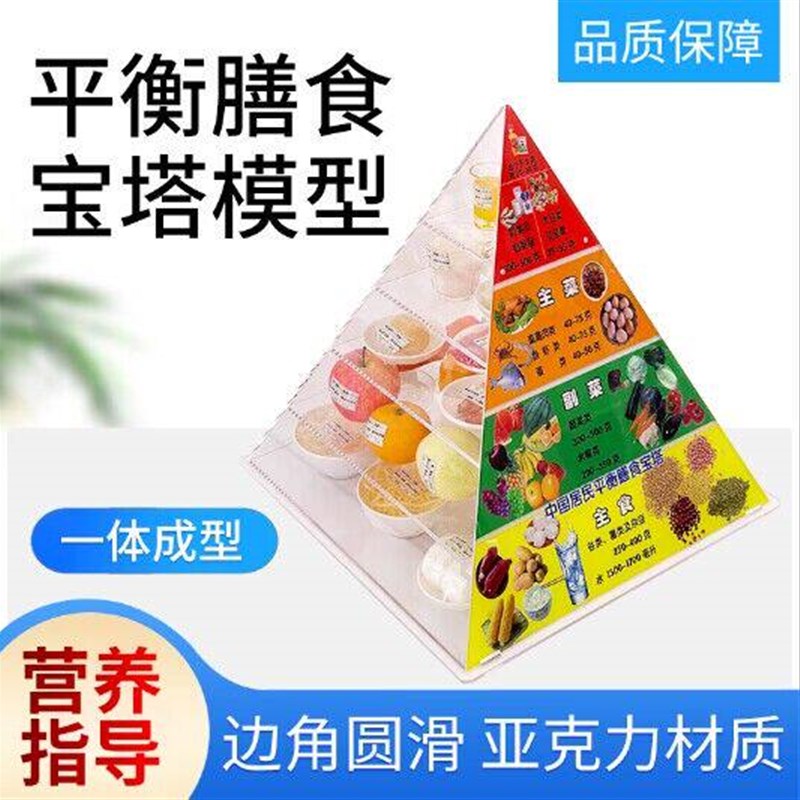 仿真食品 中国居k民均衡营养膳食宝塔模型 2022新版营养食物模型