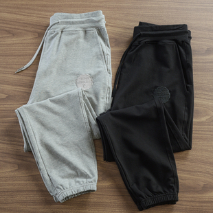 薄款 黑色裤 弹力透气灰色束脚卫裤 运动裤 子 男宽松休闲哈伦卫裤 夏季