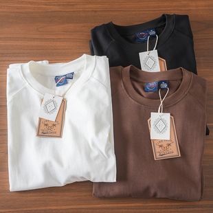 t恤男秋冬纯棉纯色白色打底衫 617 重磅260克长袖 美式 圆领卫衣 新款