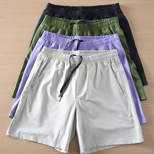 2025夏季新款轻薄速干冰丝透气舒适宽松简约男士三分3分四分短裤